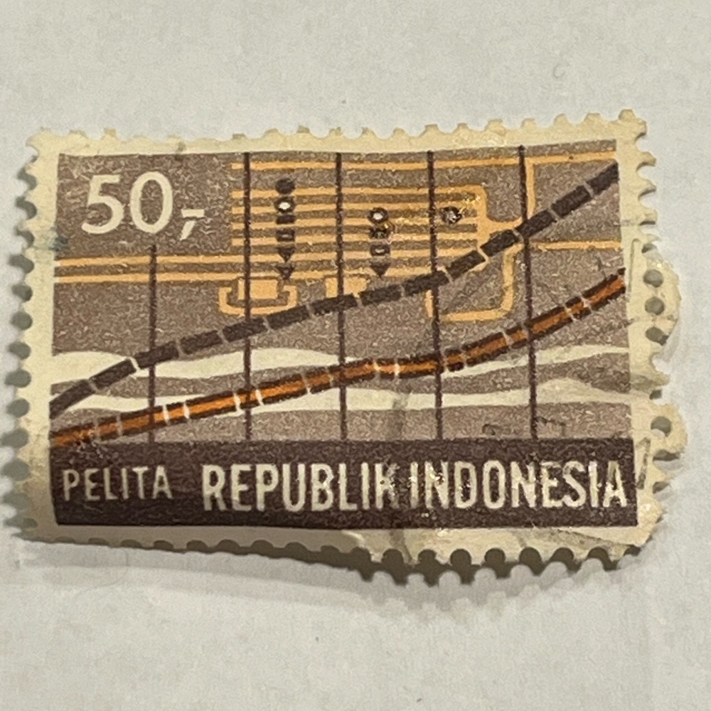Used Vintage Old Indonesia Statistics (Charts) Imagery 1969 Postage Stamp